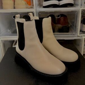 Michael Kors Black and Cream Ankle Booties